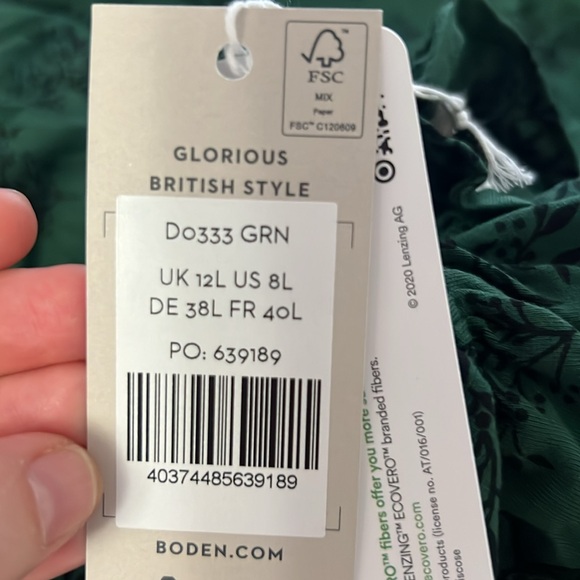 Boden Ruffle Neck Jersey midi dress - Picture 5 of 5